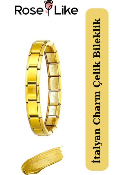 Italyan Charm Çelik Bileklik - Yazısız