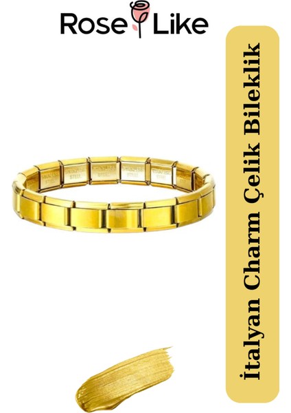 Italyan Charm Çelik Bileklik - Yazısız fiyatları