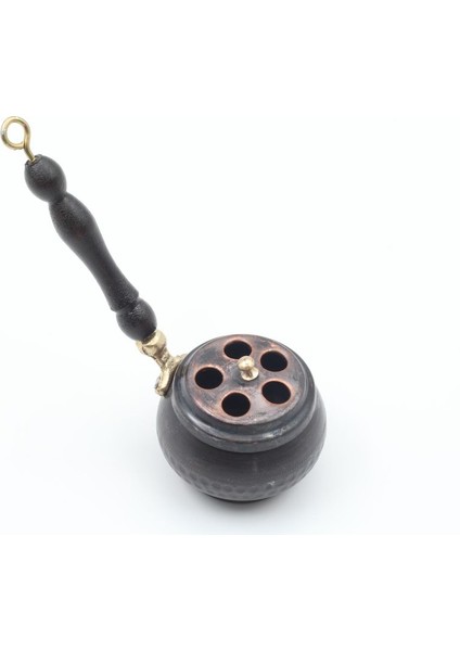 Kahverengi Bakır Otantik Eskitme Buhurdanlık Şık ve Doğal Görünümlü.