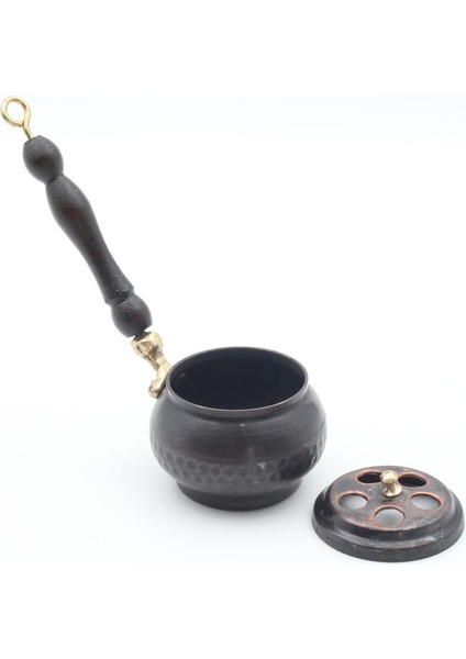 Kahverengi Bakır Otantik Eskitme Buhurdanlık Şık ve Doğal Görünümlü. fırsatları