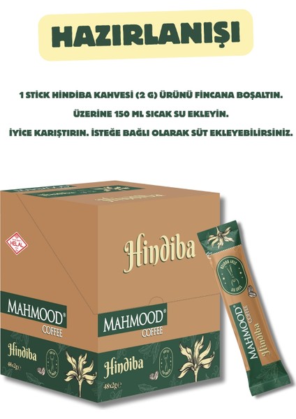 Hindiba Kahvesi 2g x 48 Adet Stick | %60 Hindiba – %40 Kahve | Şekersiz & Helal