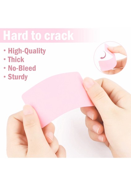 Boş Kelime Kartları 5x8 cm - 50 Adet Oval Kenarlı | Tabu & Not Kartları - Pembe