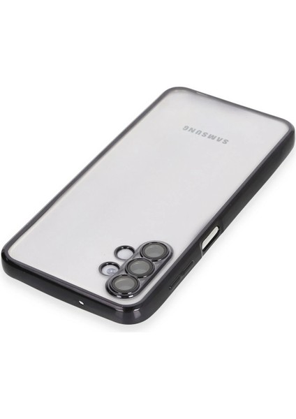 Samsung Galaxy A04S Kılıf Razer Lensli Silikon - Siyah Inslm