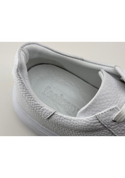 Hakiki Deri Erkek Beyaz Sneaker Ayakkabı - Yumuşak Taban fırsatları