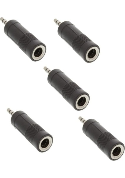 5 Adet Elektro Gitar Bilgisayara Bağlamak 6.3 mm Dişi 3.5 mm Stereo Çevirici Jak Fiş Büyükden Küçüğe