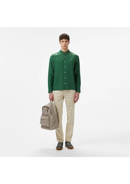 Slim Fit Keten Gömlek