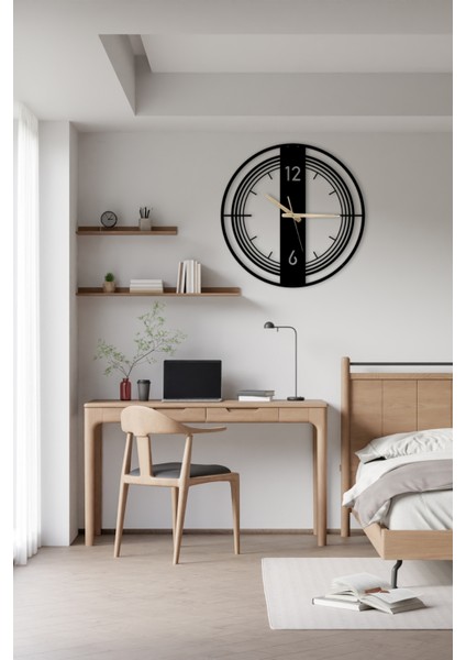 Dekoratif Siyah Metal Duvar Saati 60X60CM [2350-60x60] indirimleri