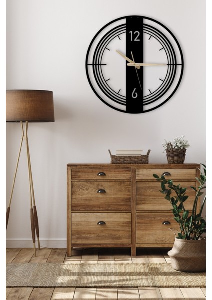 Dekoratif Siyah Metal Duvar Saati 45X45CM [1250-45x45] fırsatları