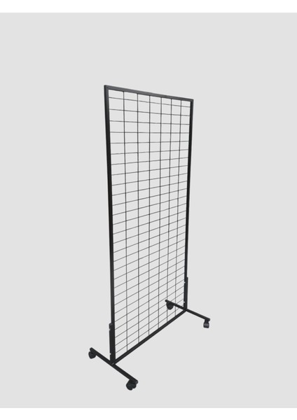 :90X190 Tel Pano Stant (Siyah) Tekerlekli