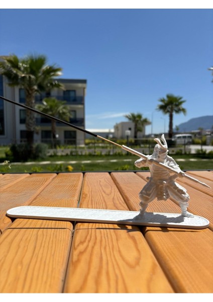 Beyaz 3D Samuray Tütsü Tutucu, Dekoratif ve Şık Tasarım fiyatları