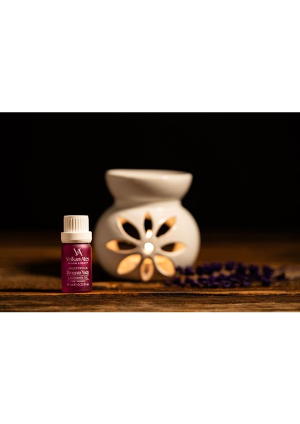 Beyaz Seramik Buhurdanlık Seti, Lavanta Yağı ve Mum ile Huzurlu Atmosfer fiyatları