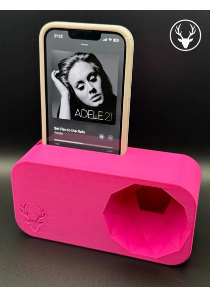 Pembe Modern Telefon Hoparlör Ses Yükseltici