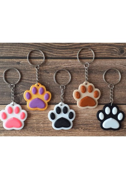 5 Adet Kedi Patisi Anahtarlık