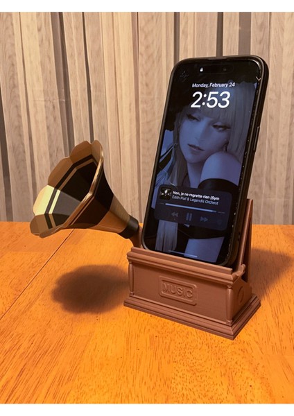 Gramafon Ses Yükseltici Telefon Standı