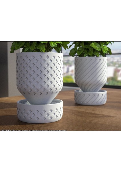 Lux Çift Katlı Mimari Saksı