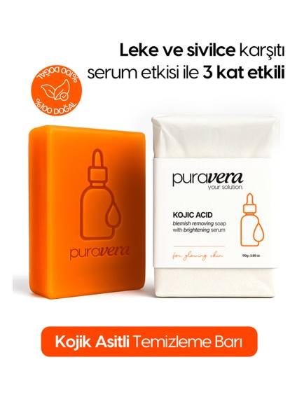 Kojik Asitli Serum Etkili Leke Karşıtı Sabun