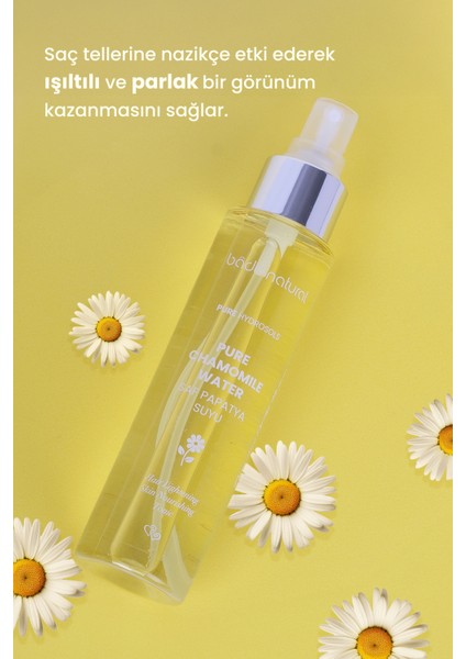 Papatya Suyu Saç Toniği Plastik Şişe %100 Doğal ve Saf 100 ml fırsatları