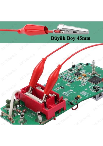 Kablolu Renk Kodlu 45MM Büyük Boy Krokodil 5 Renk 5'li Paket