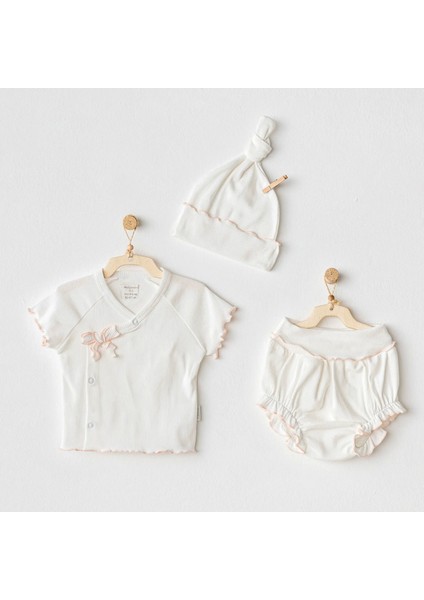 Andywawa AC25899 3'lü Basic Bebe Takım Ekru