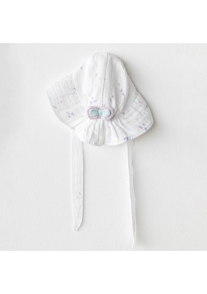 Andywawa AC25580 Magical Butterfly Müslin Bebek Şapka White