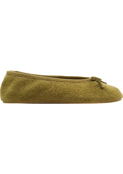 Haki Keten Kumaş Barefoot Babet Ayakkabı fiyatları