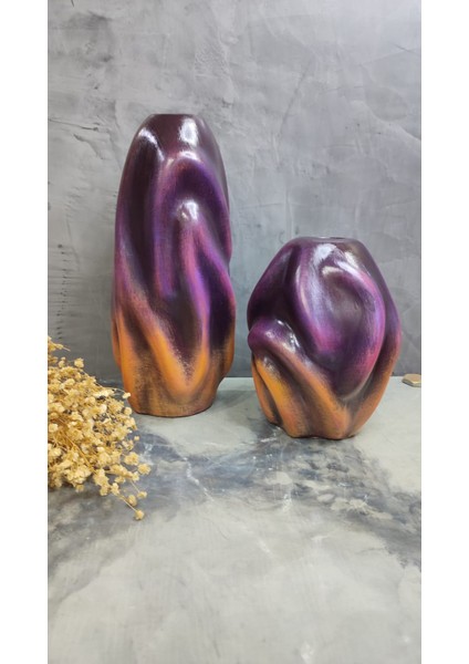 Gün Batımı Dokunuşlu Modern 2 ' Li Vazo Takımı