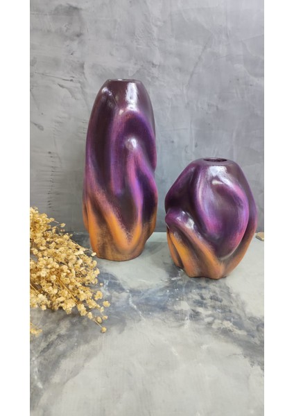 Gün Batımı Dokunuşlu Modern 2 ' Li Vazo Takımı fiyatları