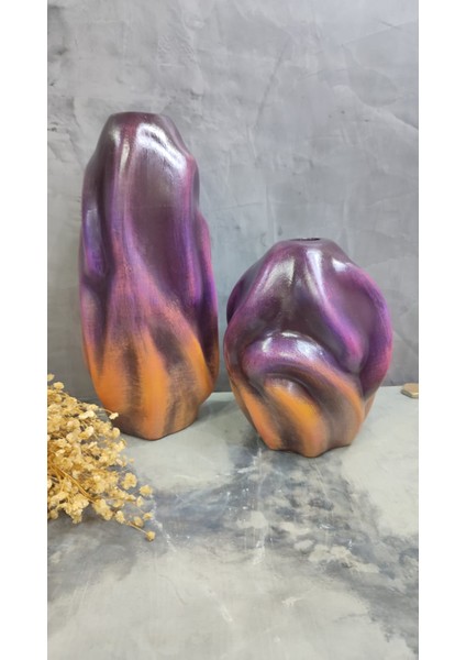 Gün Batımı Dokunuşlu Modern 2 ' Li Vazo Takımı modelleri