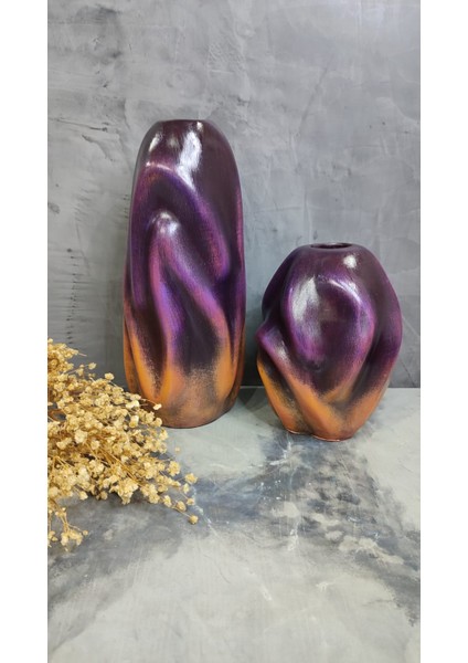 Gün Batımı Dokunuşlu Modern 2 ' Li Vazo Takımı indirimleri