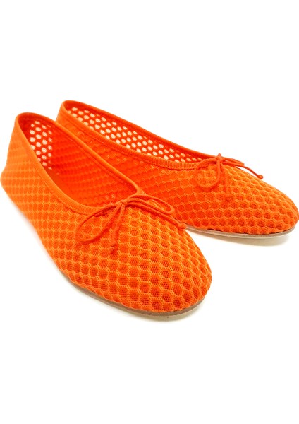 Turuncu File Barefoot Babet Ayakkabı