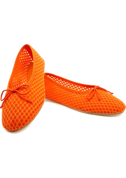 Turuncu File Barefoot Babet Ayakkabı