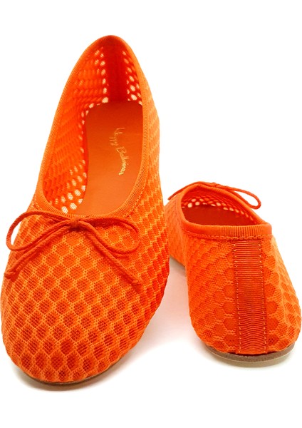 Turuncu File Barefoot Babet Ayakkabı