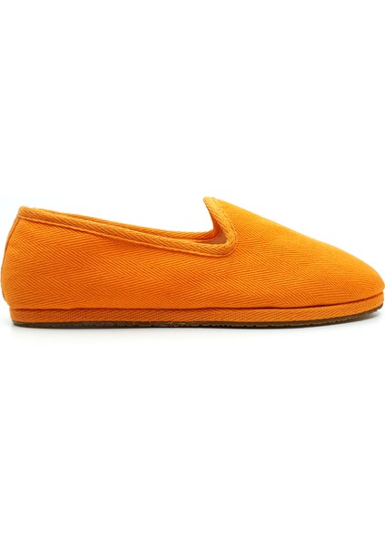 Turuncu Koton Kumaş Barefoot Slipper