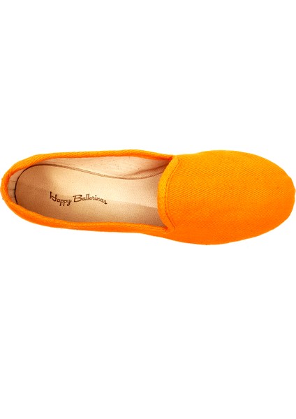 Turuncu Koton Kumaş Barefoot Slipper