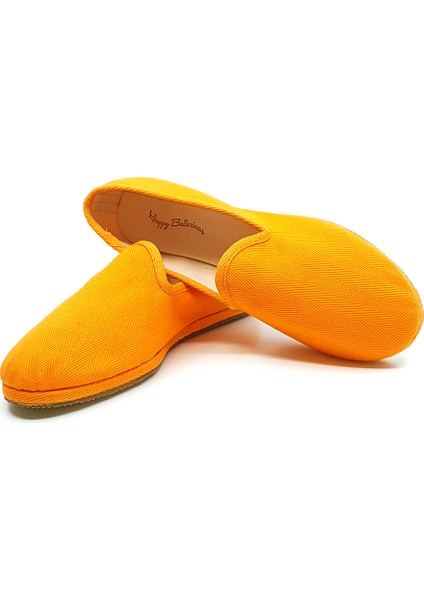Turuncu Koton Kumaş Barefoot Slipper