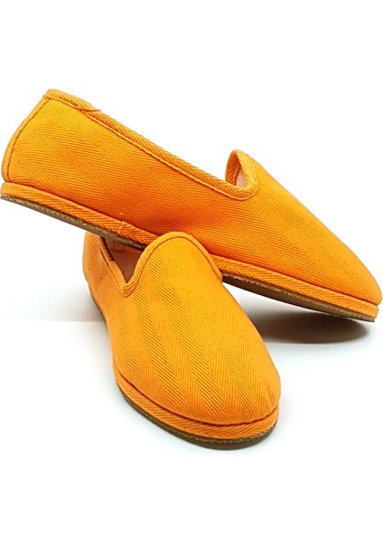 Turuncu Koton Kumaş Barefoot Slipper