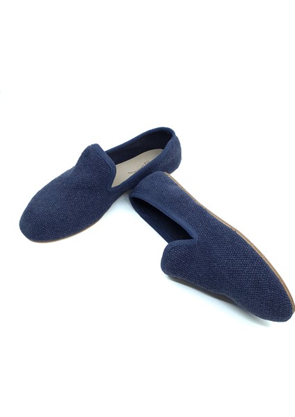 Lacivert Keten Kumaş Barefoot Slipper indirimleri