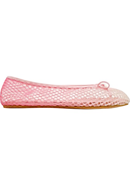 Pembe Degrade Örgü Barefoot Babet Ayakkabı