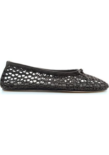 Kahverengi Örgü Barefoot Babet Ayakkabı