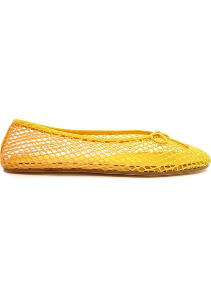 Sarı Degrade Orgü Barefoot Babet Ayakkabı