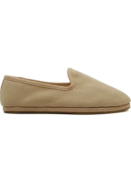Bej Koton Kumaş Barefoot Slipper