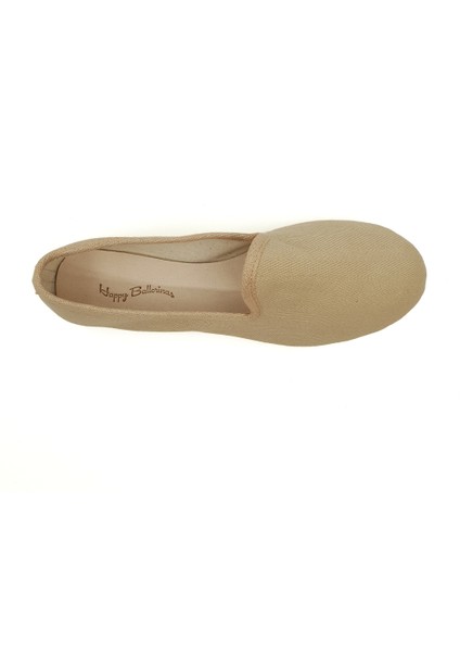Bej Koton Kumaş Barefoot Slipper
