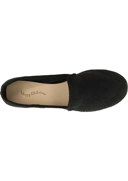Siyah Keten Kumaş Barefoot Slipper