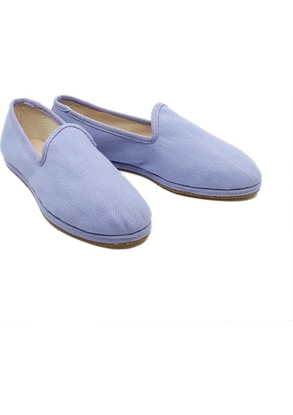 Leylak Rengi Koton Kumaş Barefoot Slipper