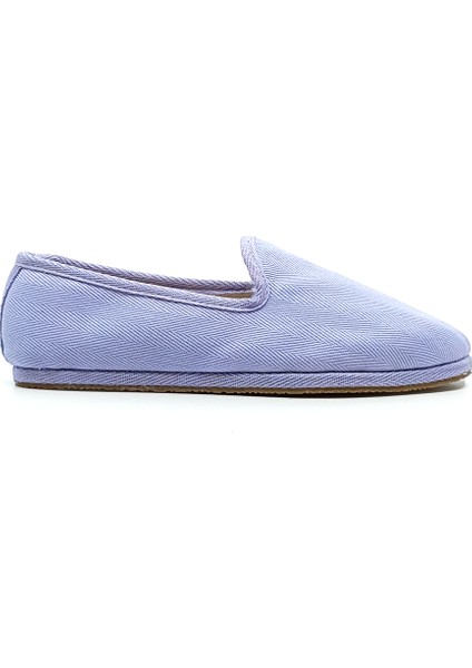 Leylak Rengi Koton Kumaş Barefoot Slipper