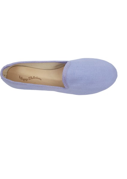 Leylak Rengi Koton Kumaş Barefoot Slipper