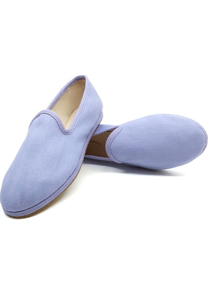 Leylak Rengi Koton Kumaş Barefoot Slipper