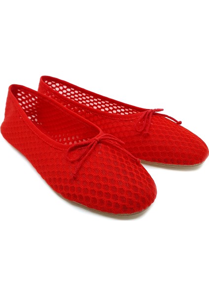 Kırmızı File Barefoot Babet Ayakkabı