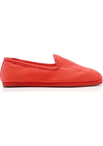 Mercan Rengi Koton Kumaş Barefoot Slipper