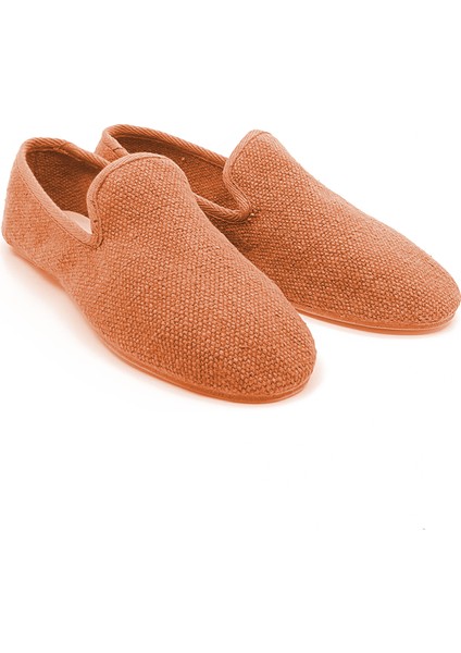 Tarçın Rengi Keten Kumaş Barefoot Slipper